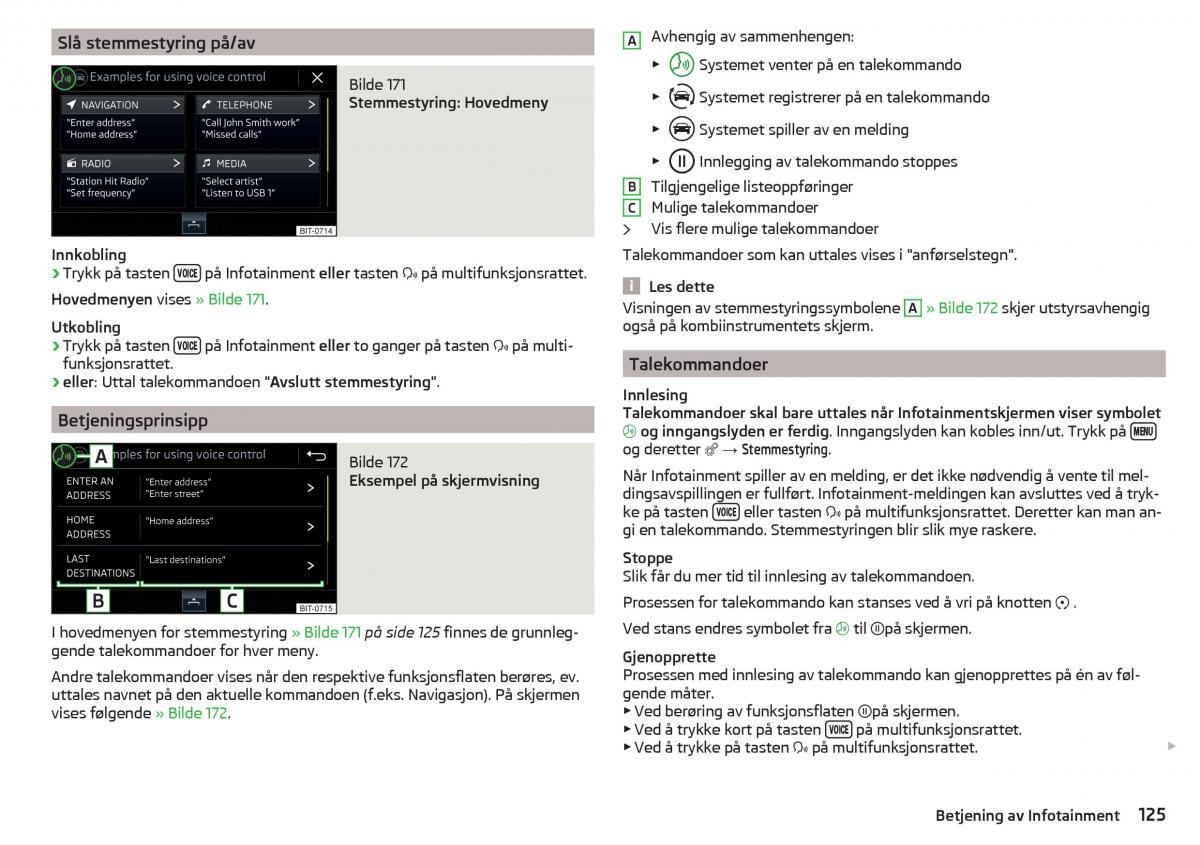 Skoda Kodiaq bruksanvisningen / page 127