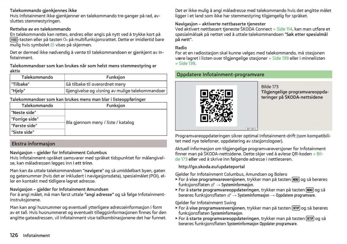 Skoda Kodiaq bruksanvisningen / page 128