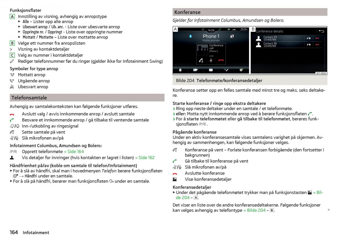 Skoda Kodiaq bruksanvisningen / page 166