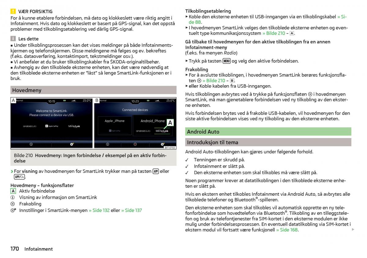 Skoda Kodiaq bruksanvisningen / page 172