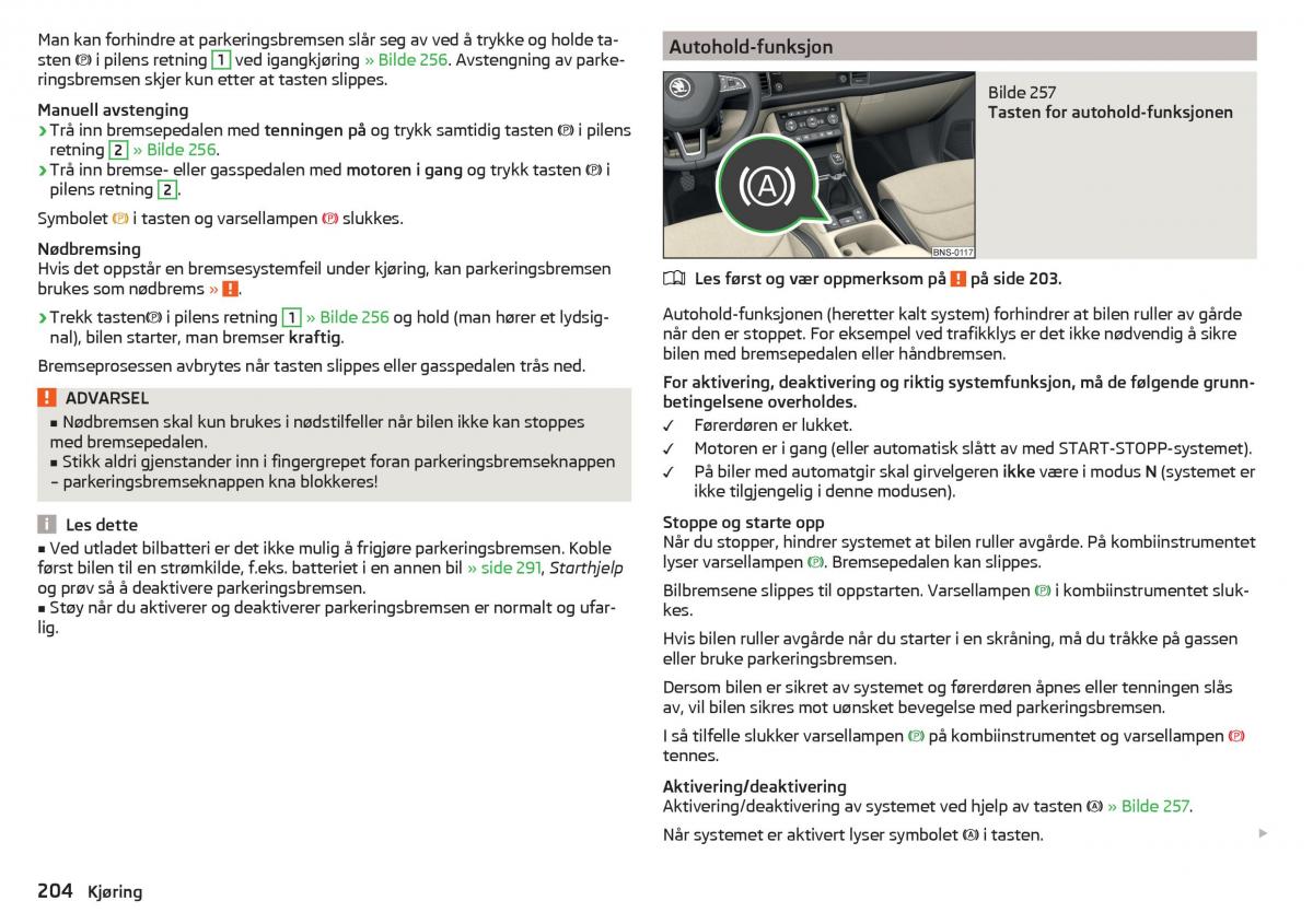 Skoda Kodiaq bruksanvisningen / page 206