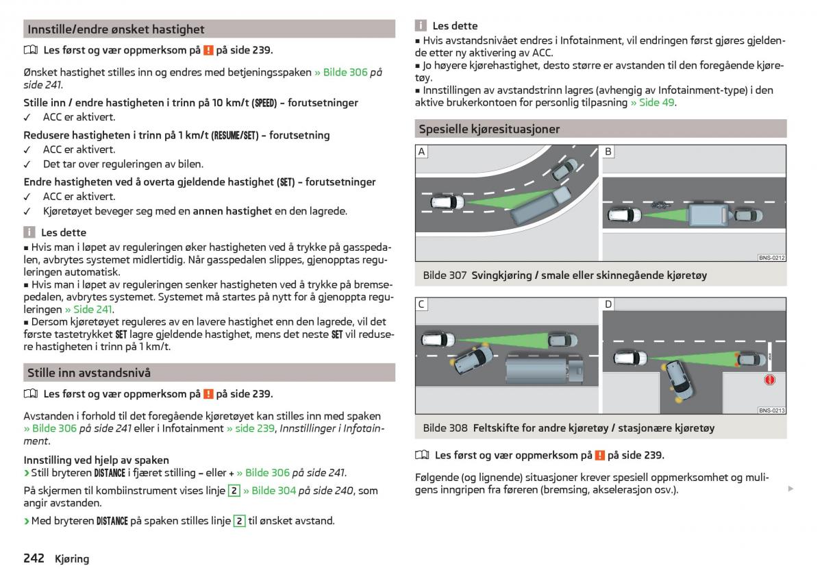 Skoda Kodiaq bruksanvisningen / page 244