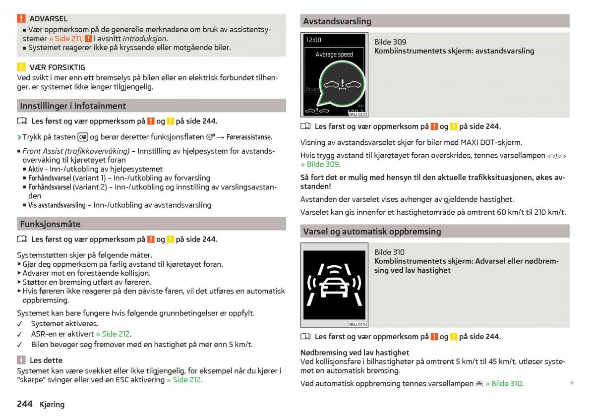 Skoda Kodiaq bruksanvisningen / page 246