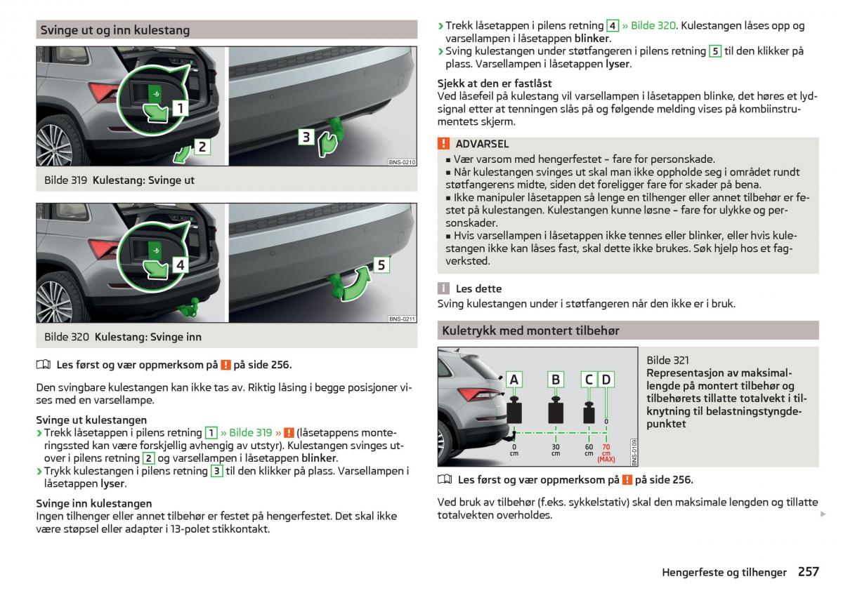 Skoda Kodiaq bruksanvisningen / page 259