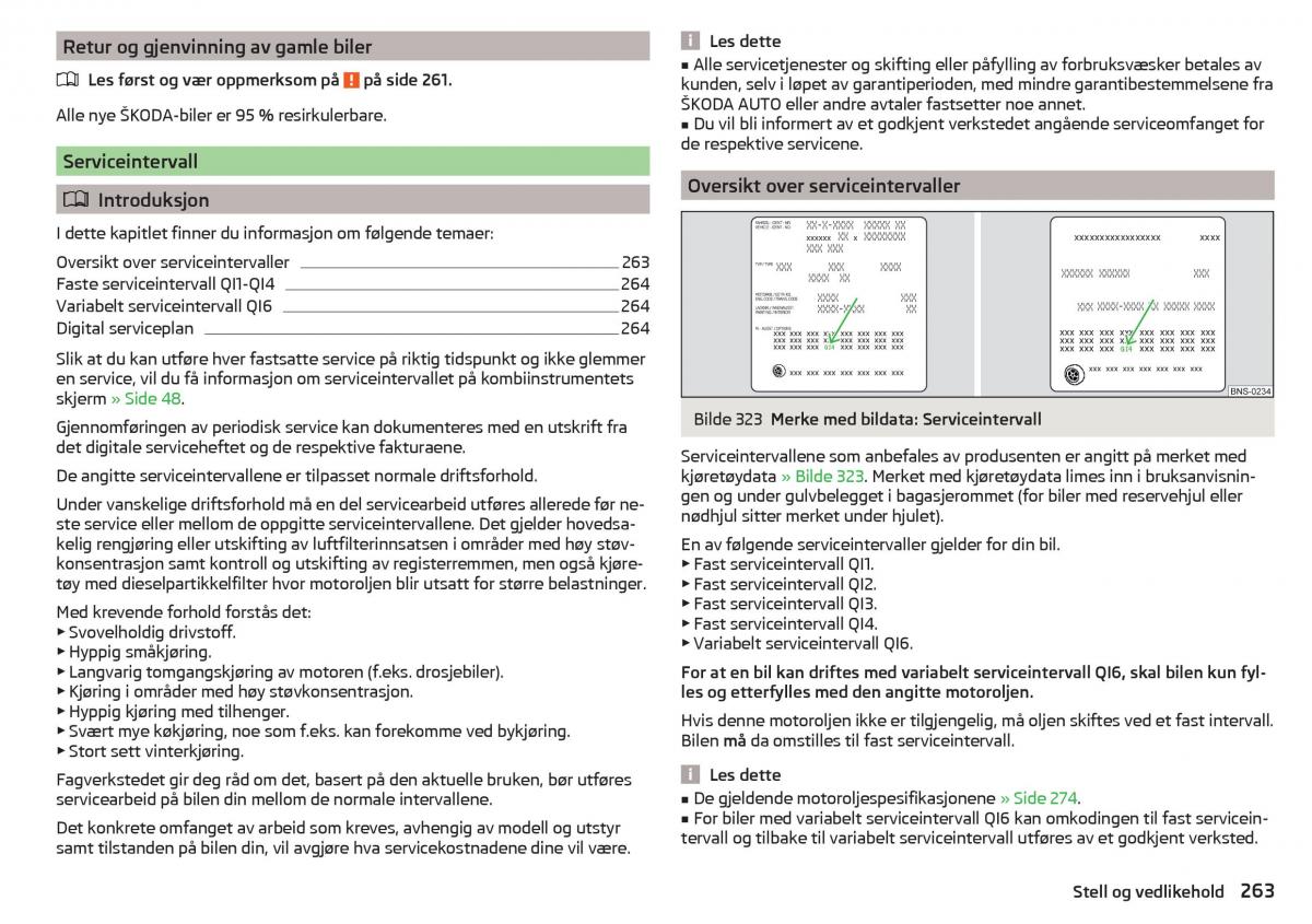 Skoda Kodiaq bruksanvisningen / page 265