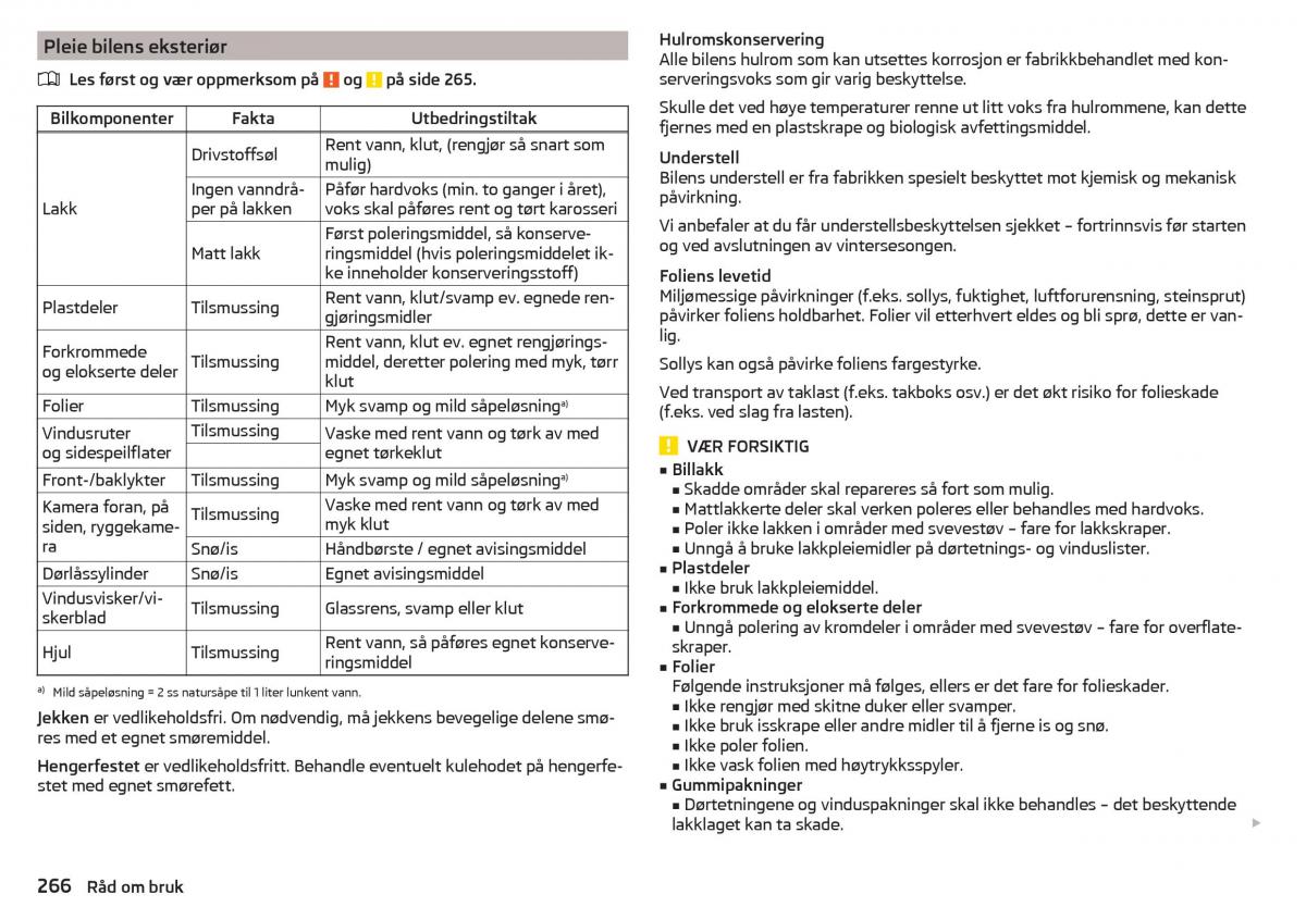 Skoda Kodiaq bruksanvisningen / page 268