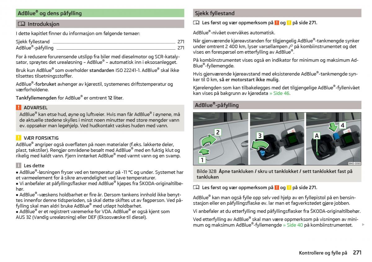 Skoda Kodiaq bruksanvisningen / page 273