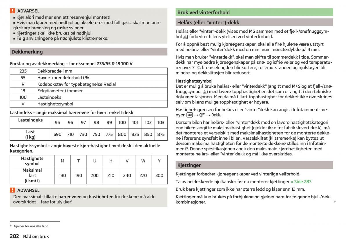 Skoda Kodiaq bruksanvisningen / page 284