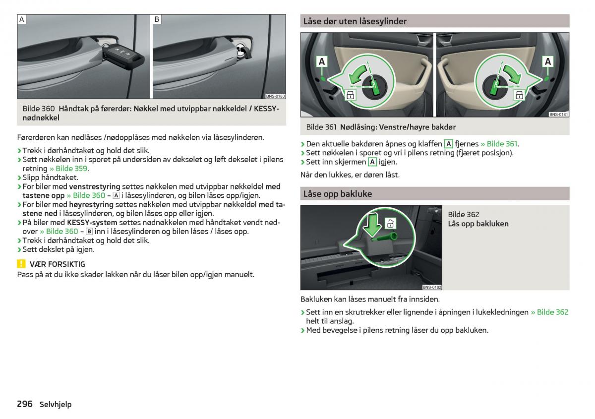 Skoda Kodiaq bruksanvisningen / page 298