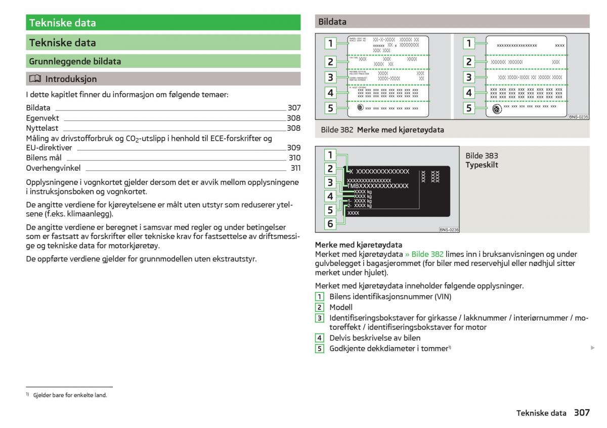 Skoda Kodiaq bruksanvisningen / page 309