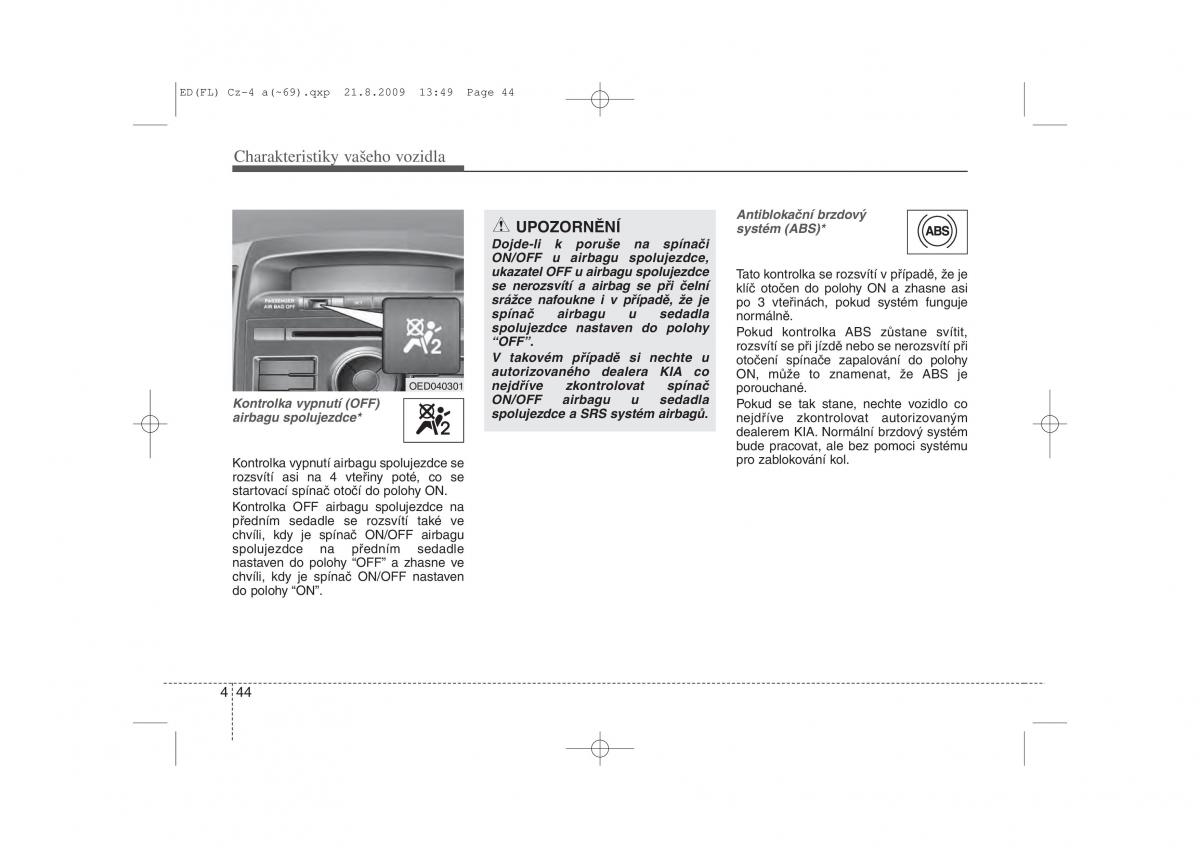 KIA Ceed I 1 navod k obsludze / page 117