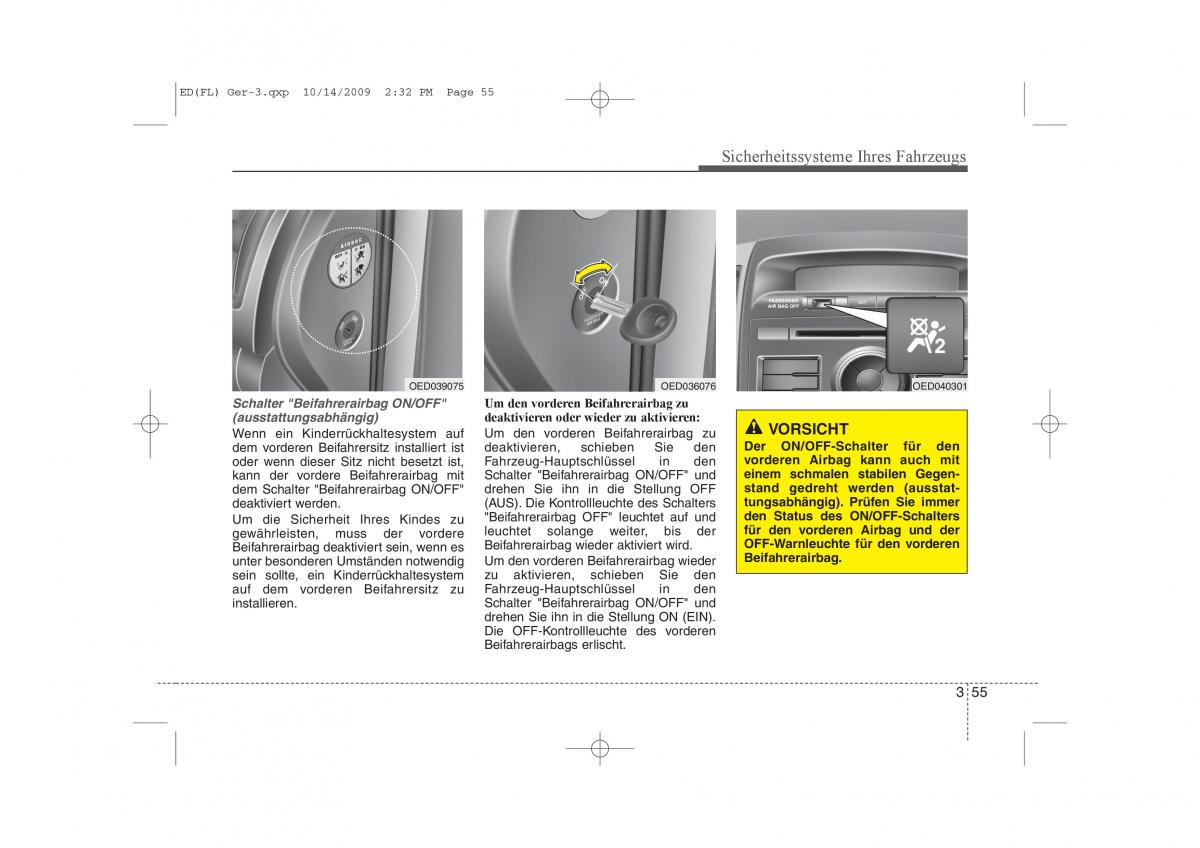 KIA Ceed I 1 Handbuch / page 70