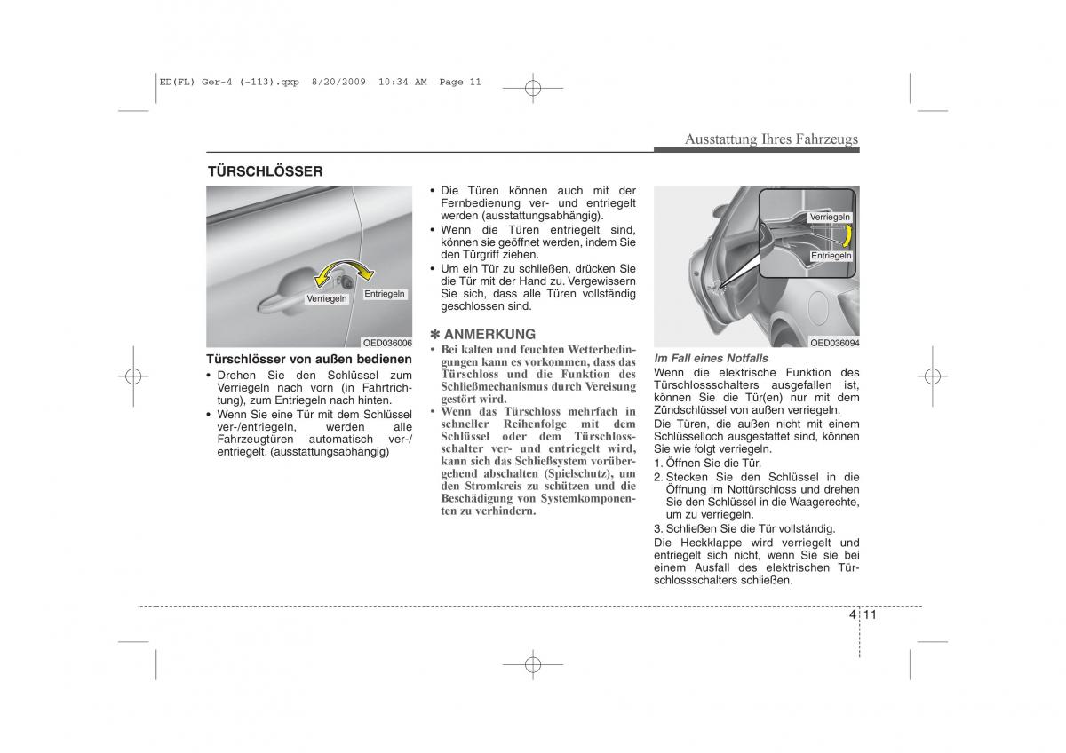 KIA Ceed I 1 Handbuch / page 94