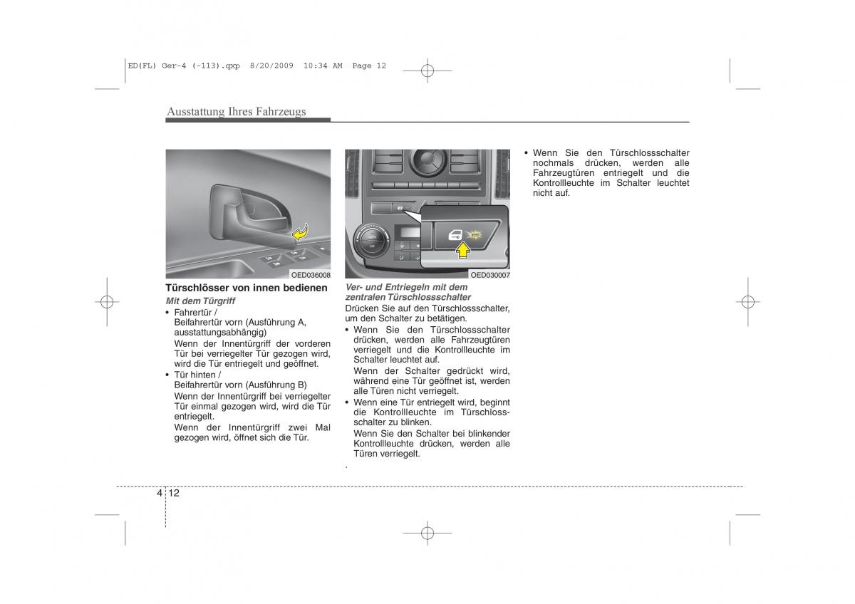 KIA Ceed I 1 Handbuch / page 95