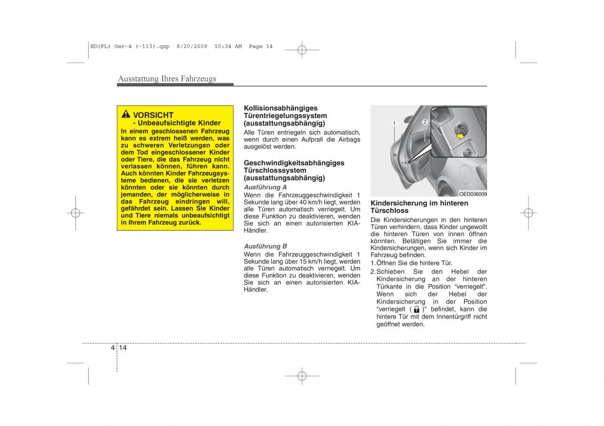 KIA Ceed I 1 Handbuch / page 97