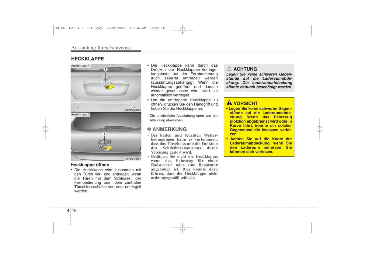 KIA Ceed I 1 Handbuch / page 99