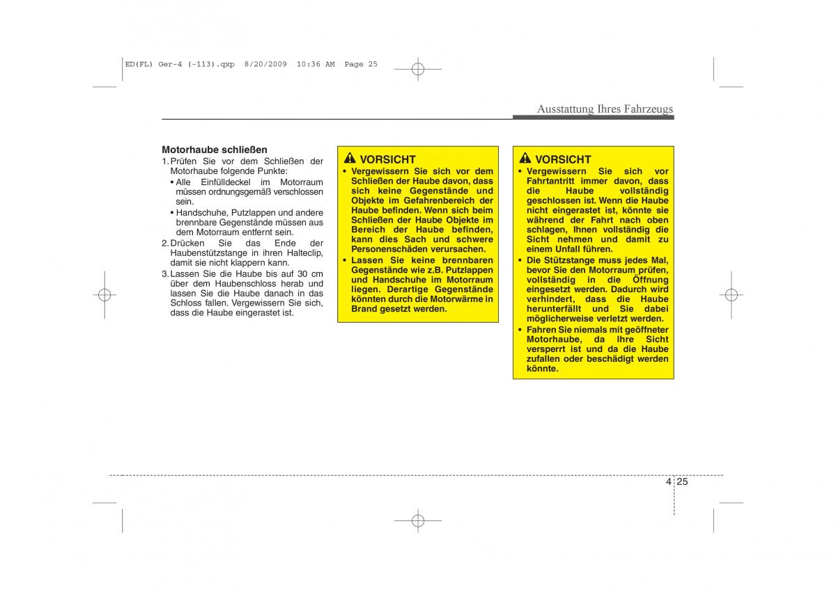 KIA Ceed I 1 Handbuch / page 108