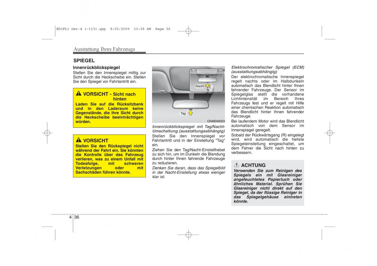 KIA Ceed I 1 Handbuch / page 119