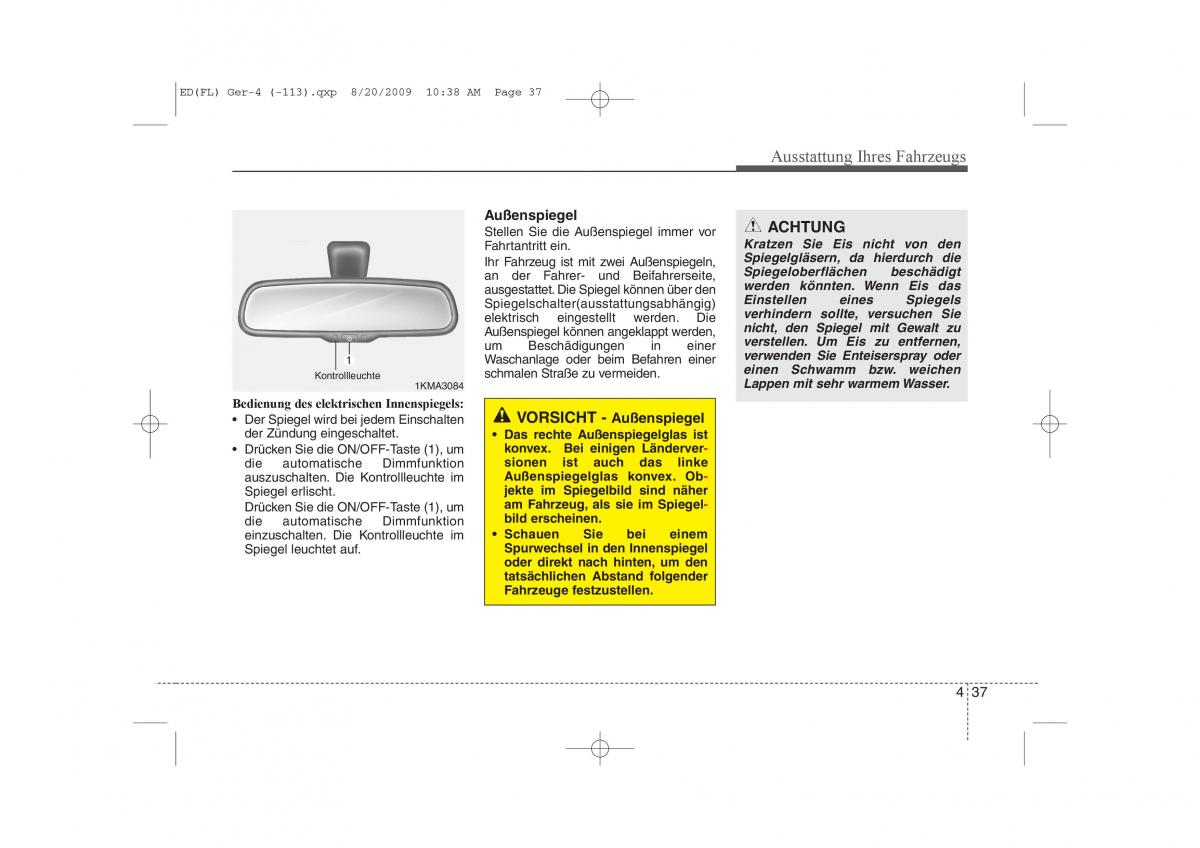 KIA Ceed I 1 Handbuch / page 120