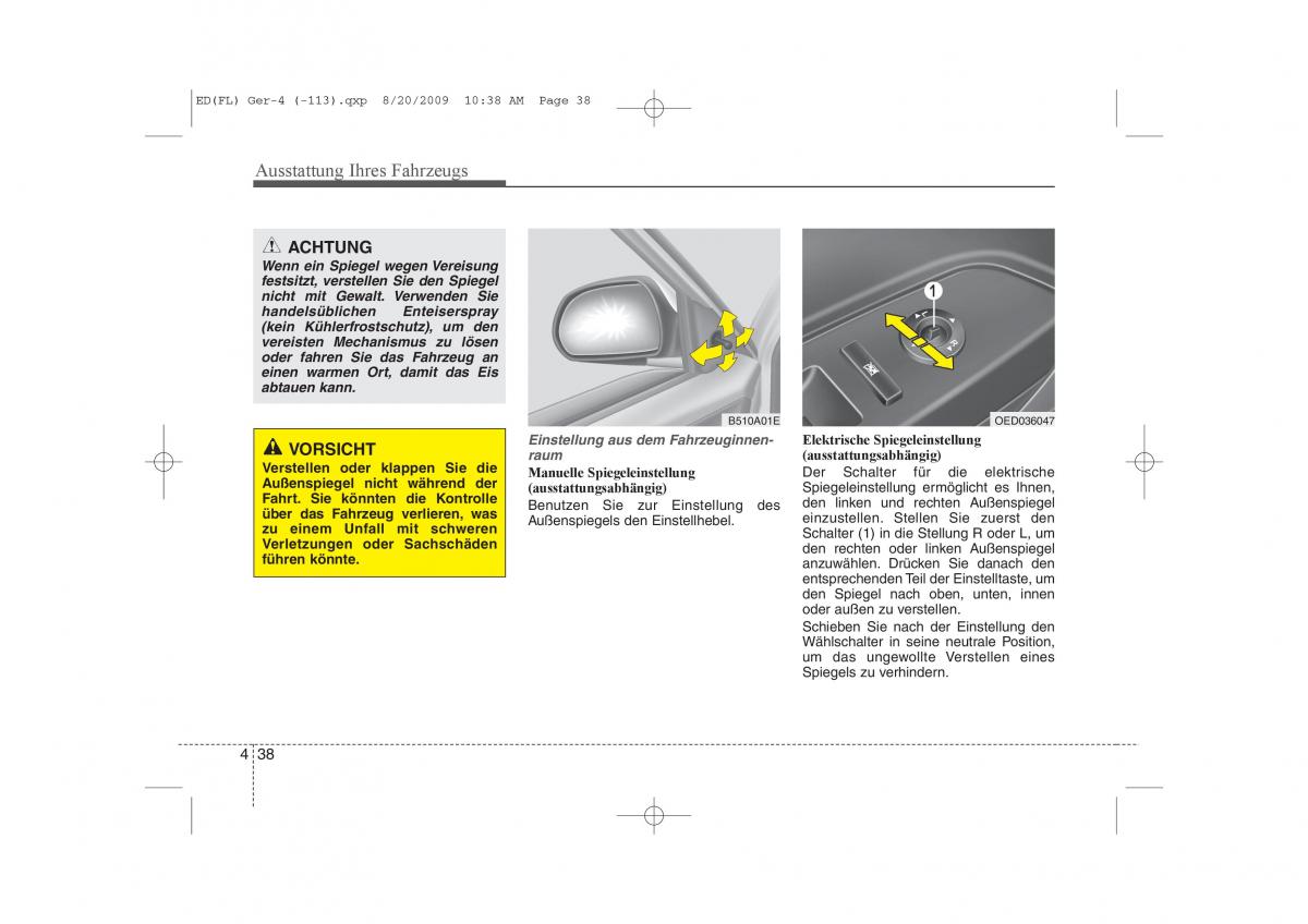 KIA Ceed I 1 Handbuch / page 121