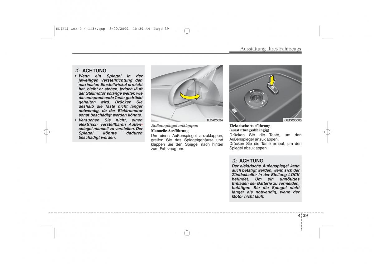 KIA Ceed I 1 Handbuch / page 122