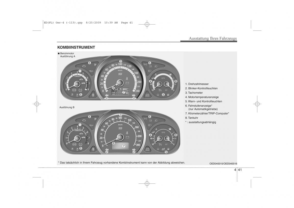 KIA Ceed I 1 Handbuch / page 124