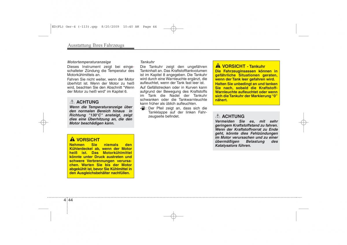 KIA Ceed I 1 Handbuch / page 127