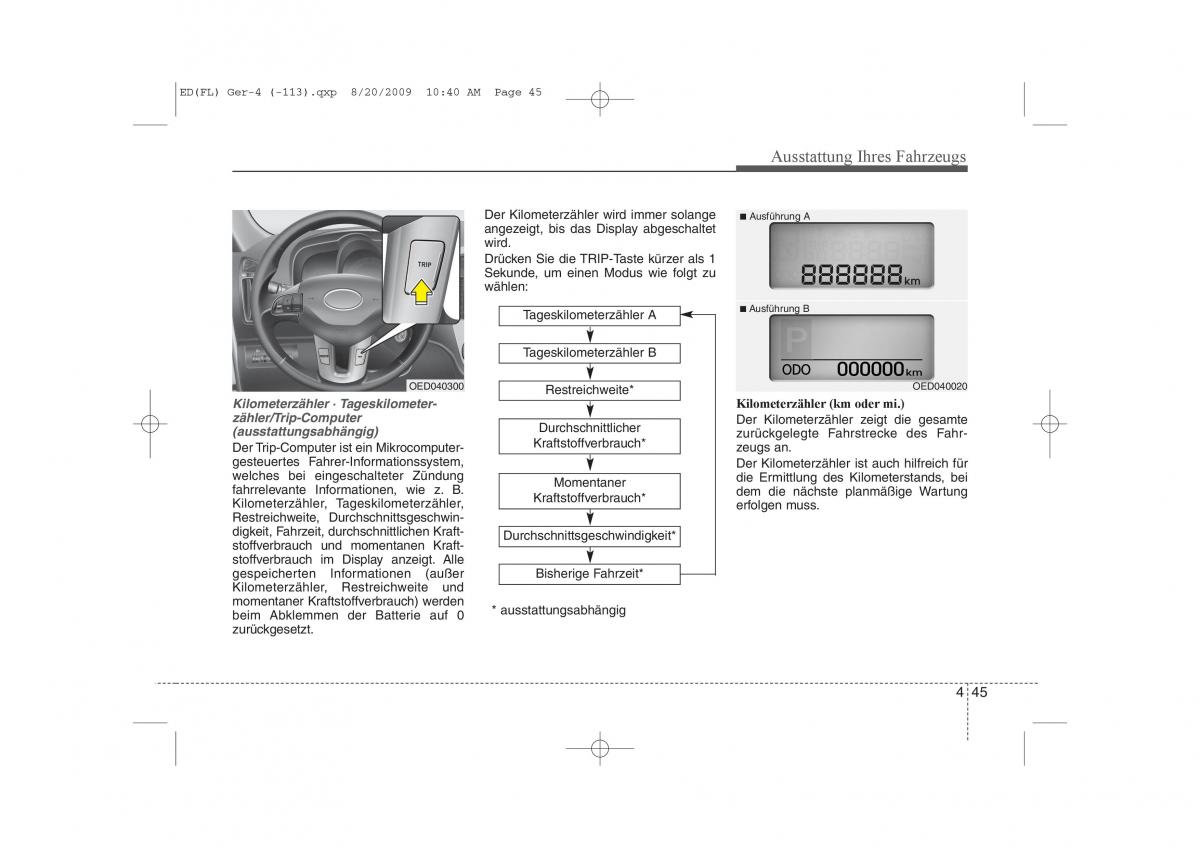 KIA Ceed I 1 Handbuch / page 128