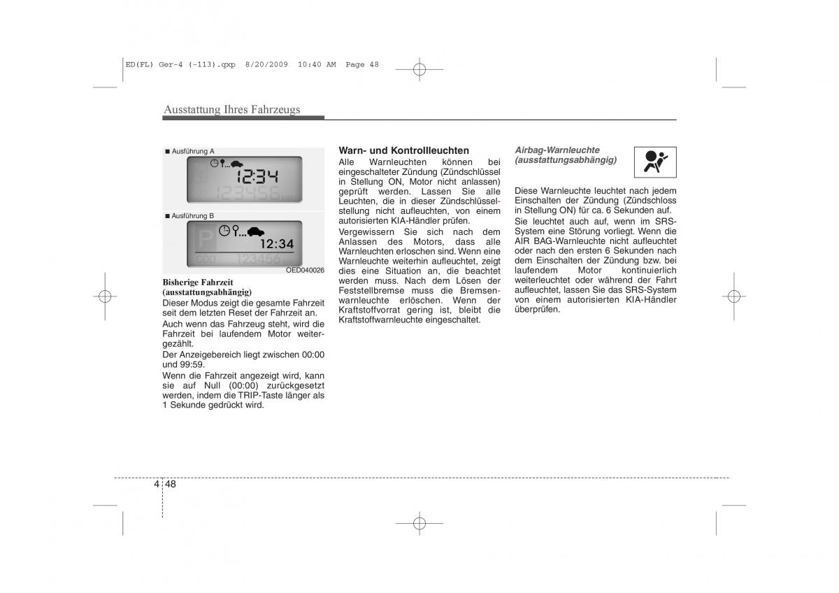 KIA Ceed I 1 Handbuch / page 131