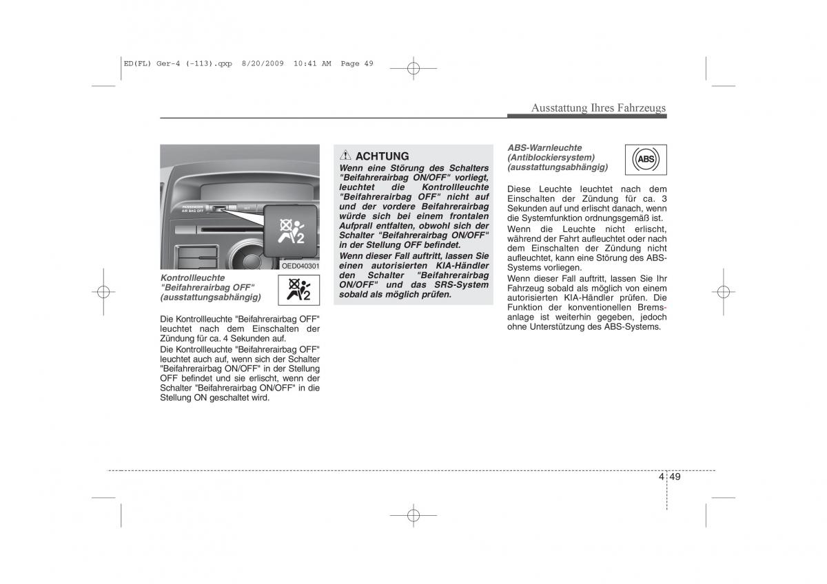 KIA Ceed I 1 Handbuch / page 132