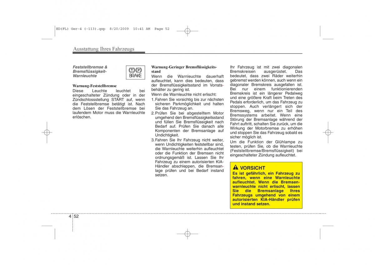 KIA Ceed I 1 Handbuch / page 135