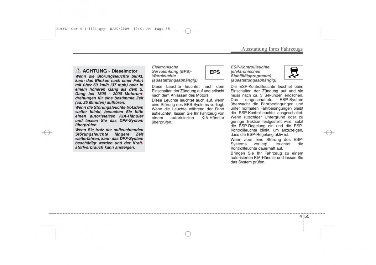 KIA Ceed I 1 Handbuch / page 138