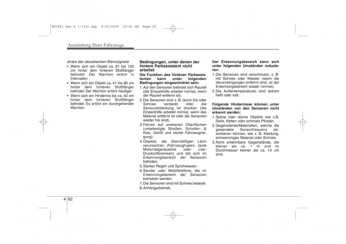 KIA Ceed I 1 Handbuch / page 145