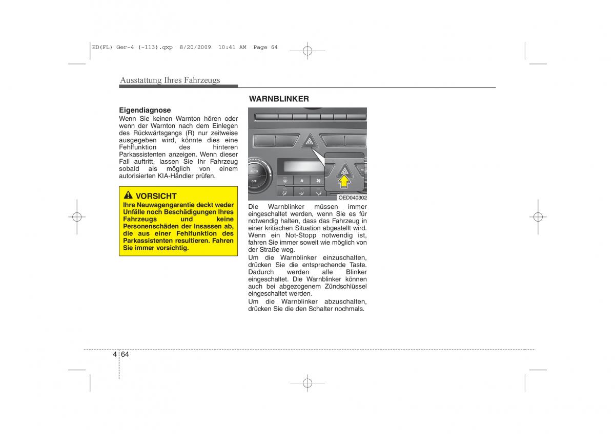 KIA Ceed I 1 Handbuch / page 147