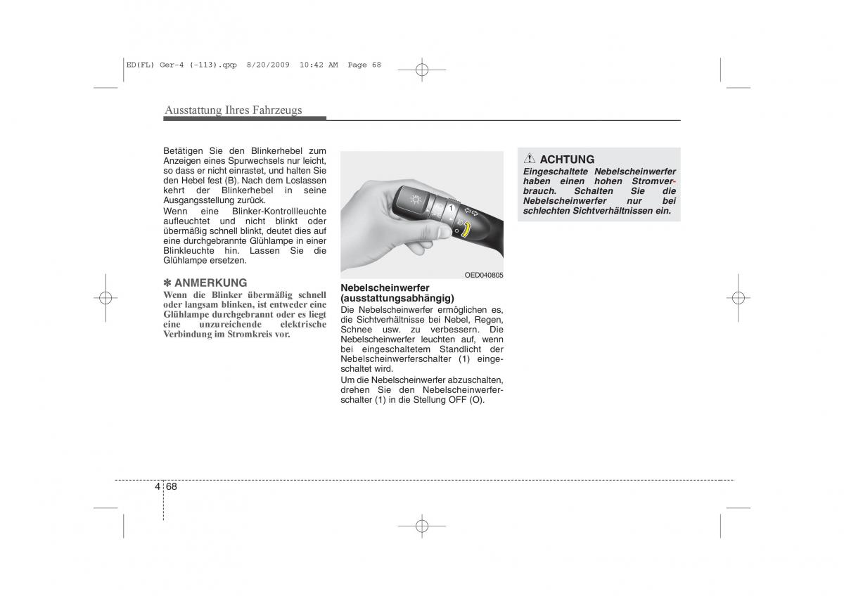 KIA Ceed I 1 Handbuch / page 151