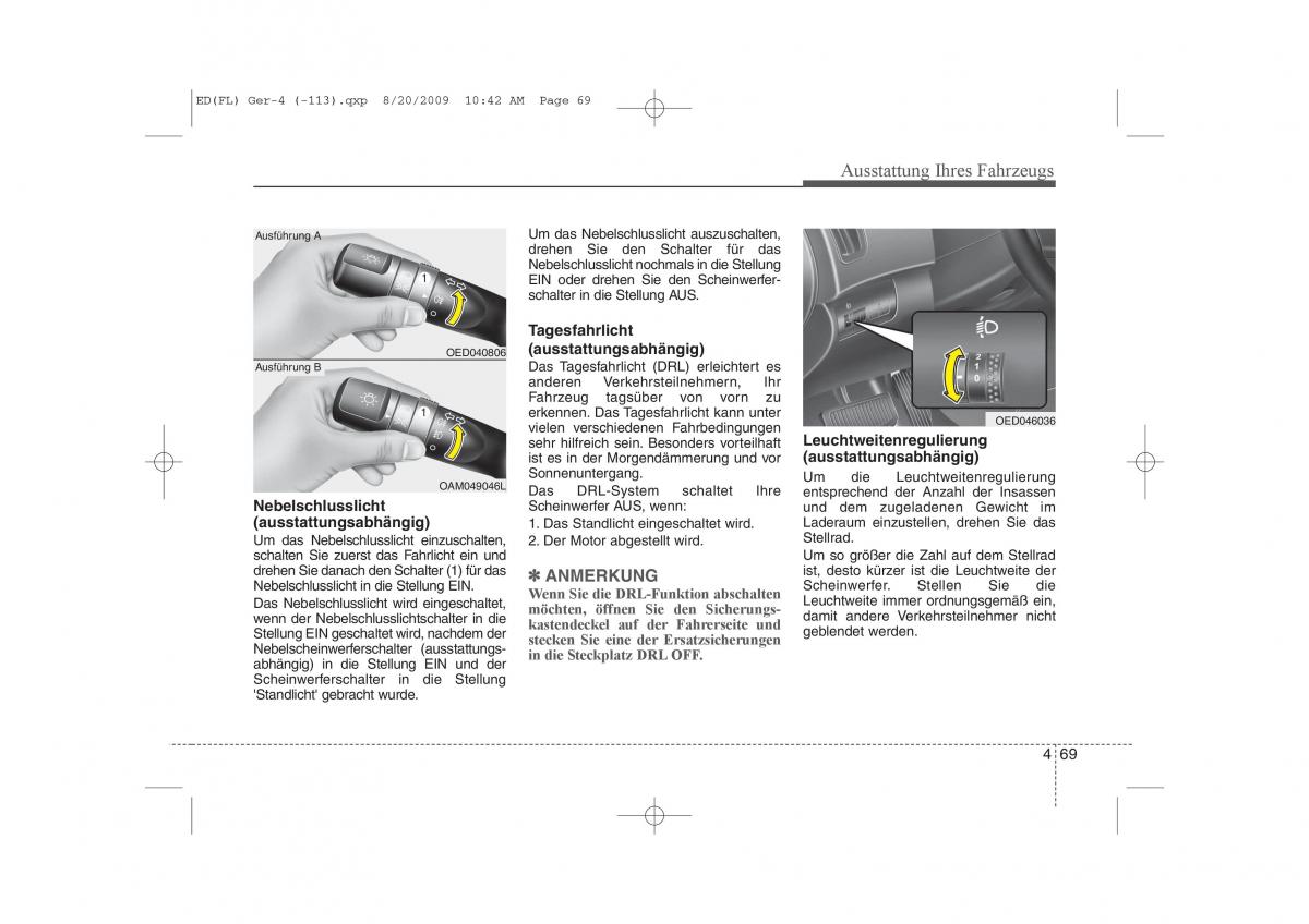 KIA Ceed I 1 Handbuch / page 152