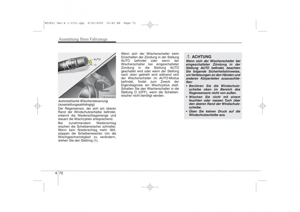 KIA Ceed I 1 Handbuch / page 155