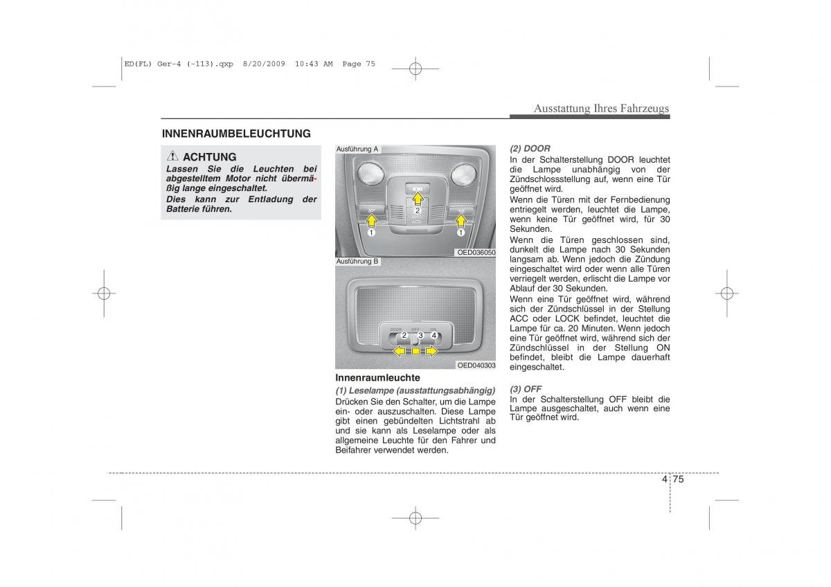 KIA Ceed I 1 Handbuch / page 158