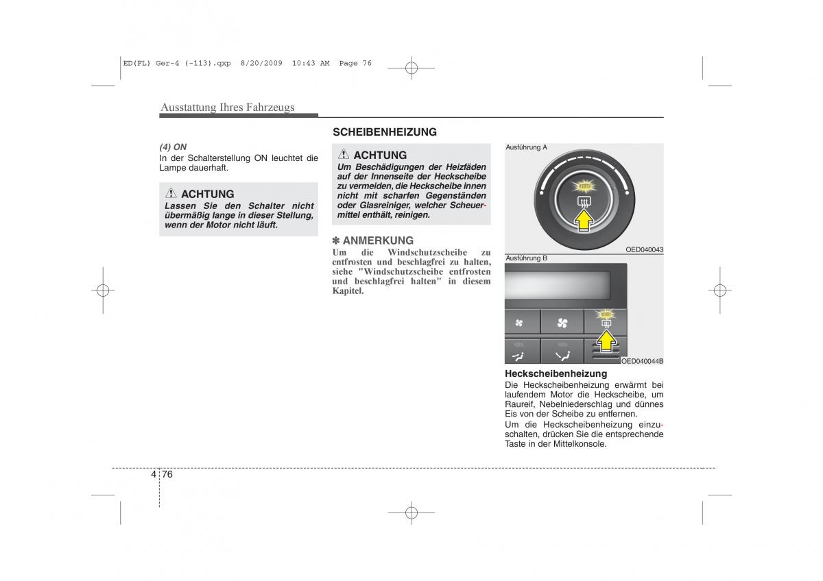 KIA Ceed I 1 Handbuch / page 159