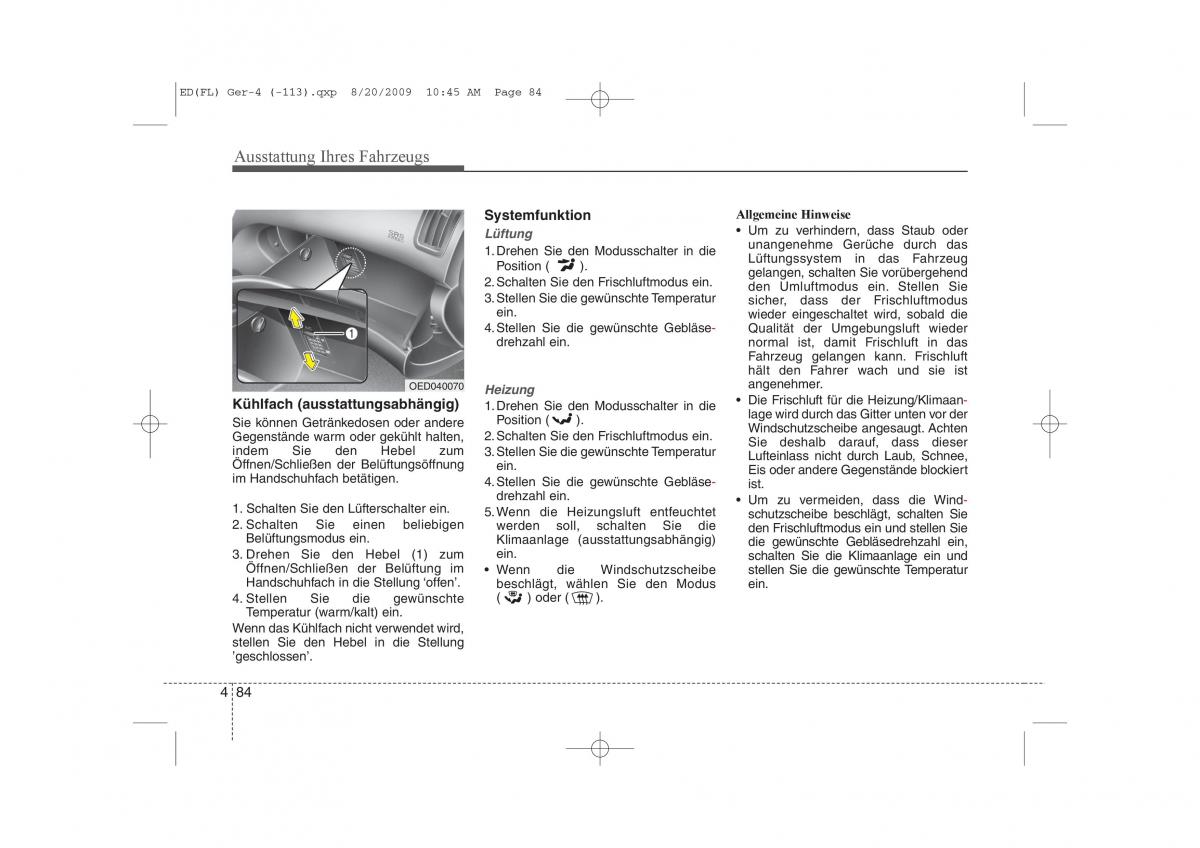 KIA Ceed I 1 Handbuch / page 167