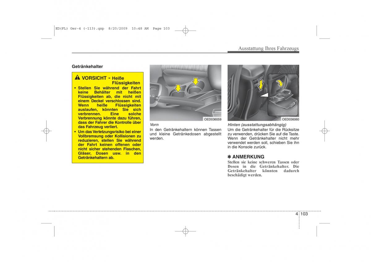 KIA Ceed I 1 Handbuch / page 186