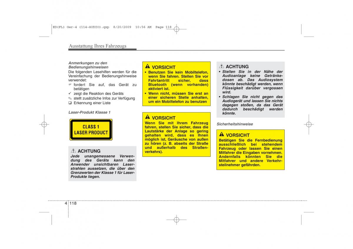 KIA Ceed I 1 Handbuch / page 201