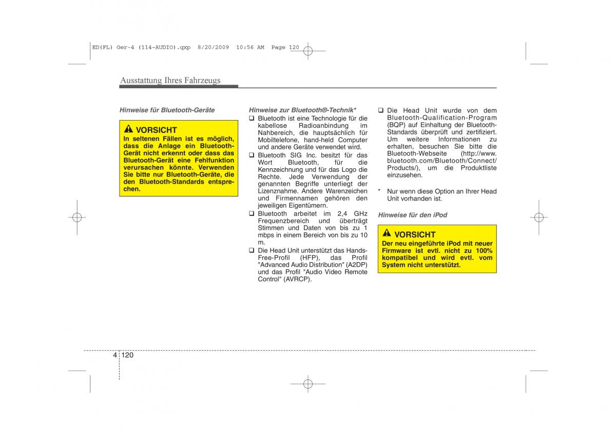 KIA Ceed I 1 Handbuch / page 203