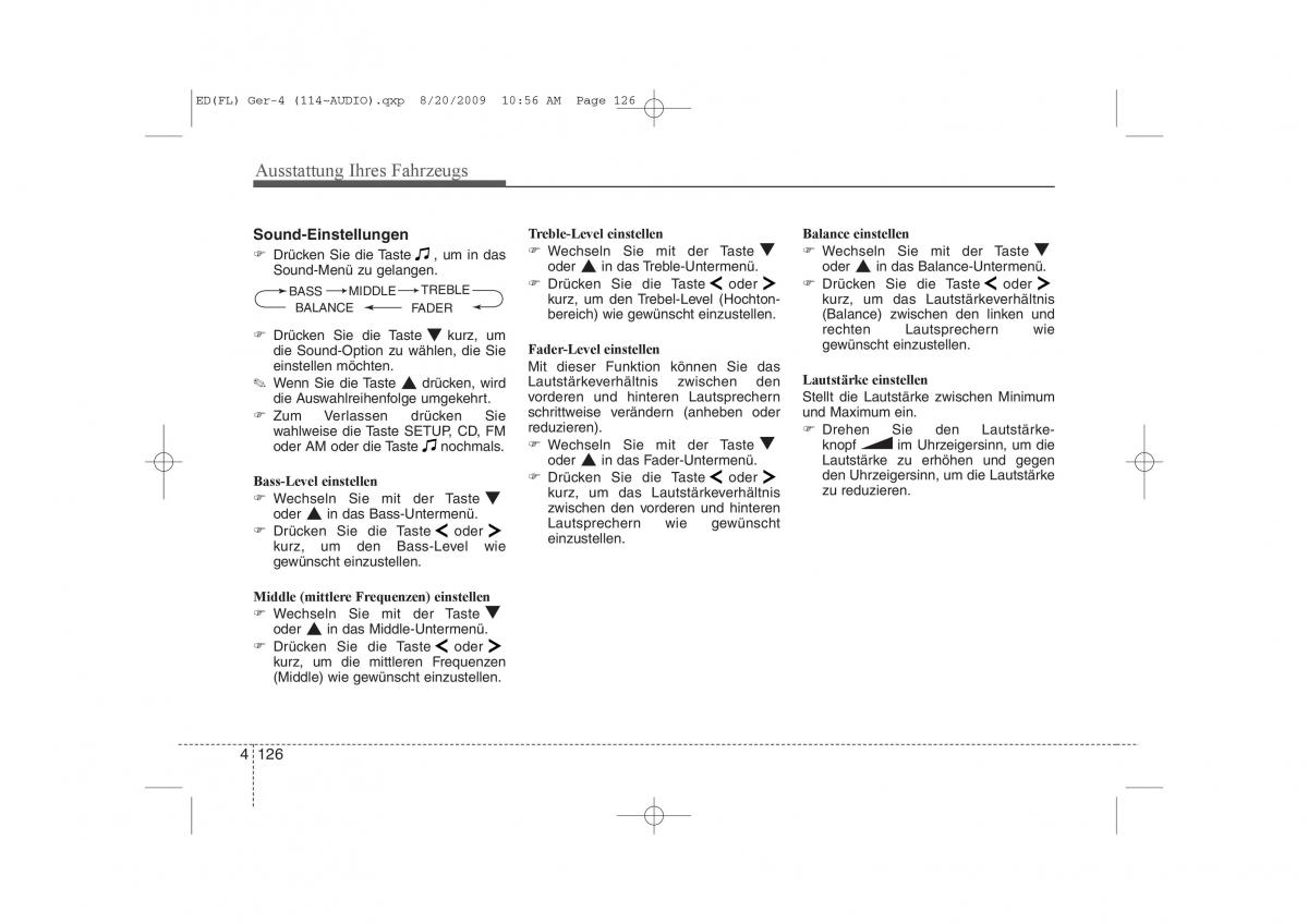 KIA Ceed I 1 Handbuch / page 209