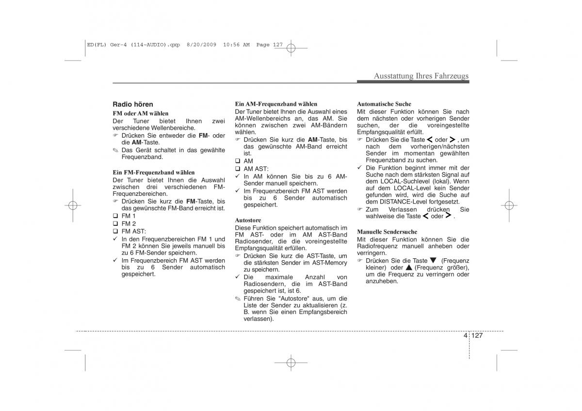 KIA Ceed I 1 Handbuch / page 210