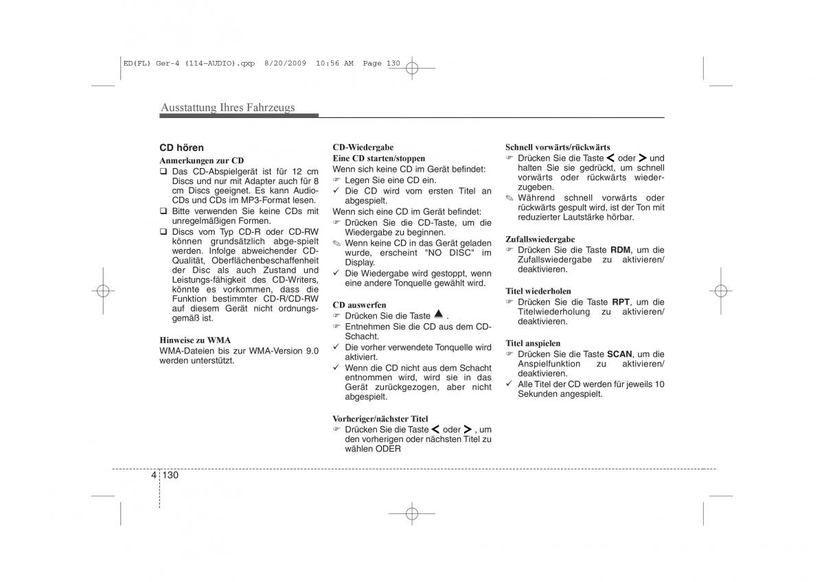 KIA Ceed I 1 Handbuch / page 213