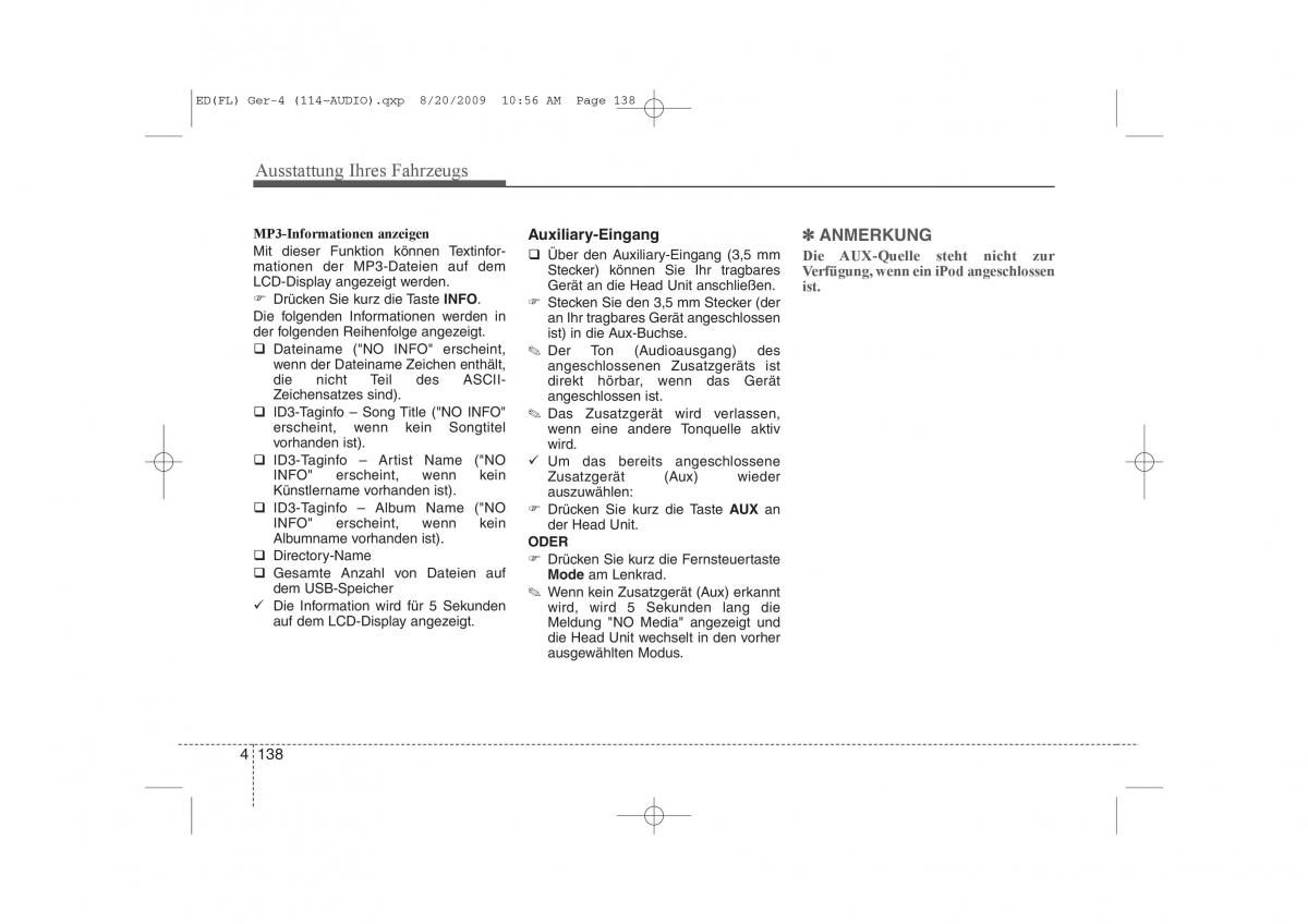 KIA Ceed I 1 Handbuch / page 221