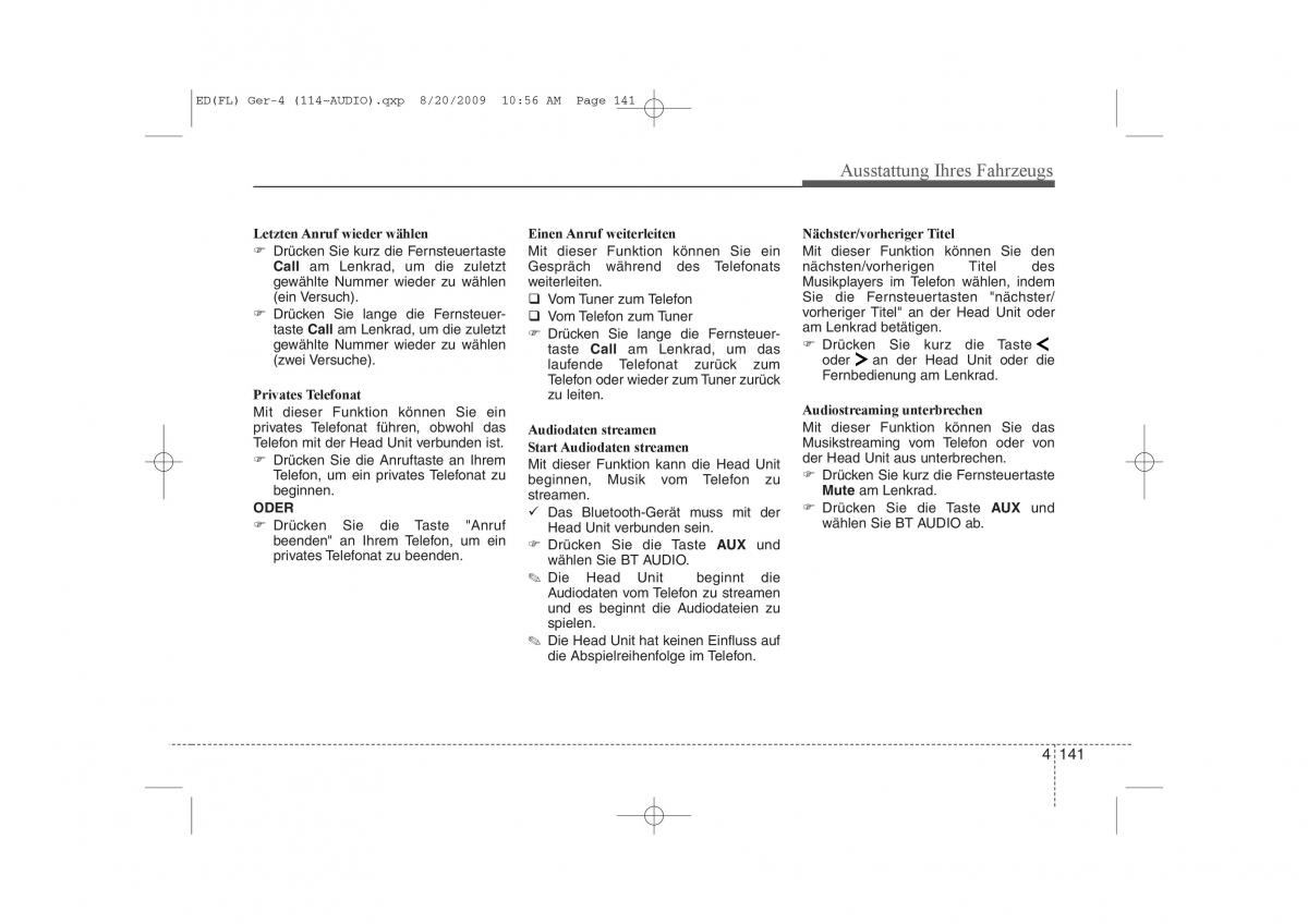 KIA Ceed I 1 Handbuch / page 224