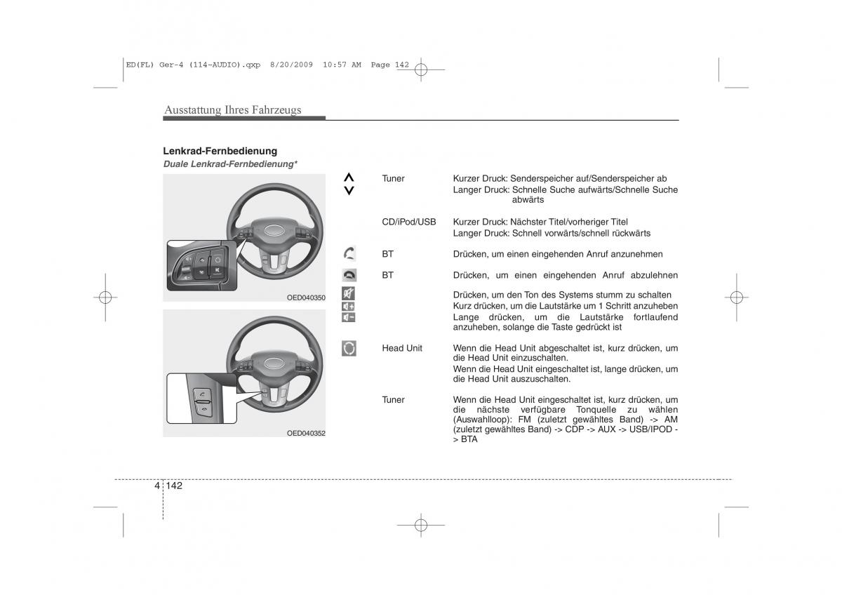 KIA Ceed I 1 Handbuch / page 225