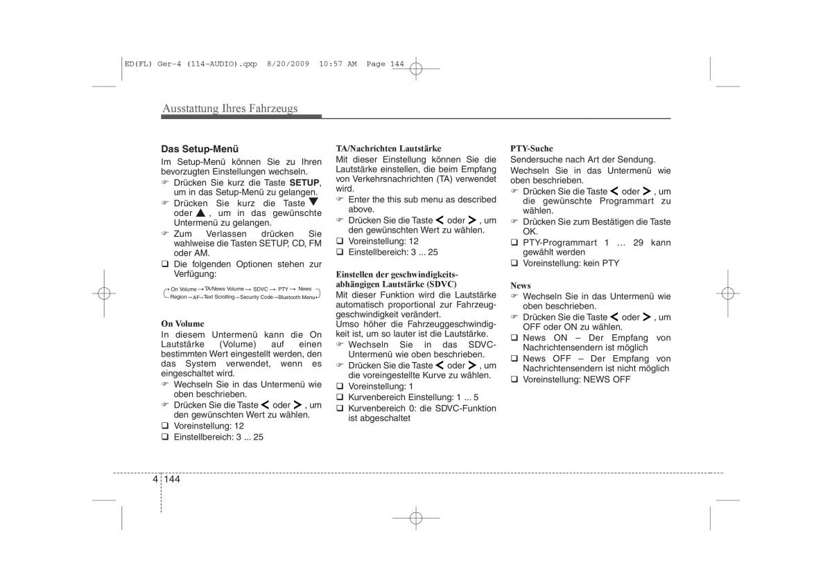 KIA Ceed I 1 Handbuch / page 227